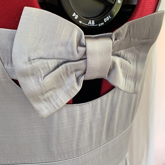 REVIEW dove grey bow cocktail dress - Picture 8 of 14